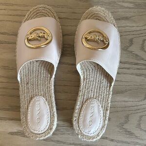 New coach Cory espadrille sandal , white. Never worn size 8